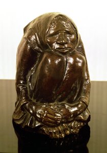 ನಡುಗುತ್ತಿರುವ ಓಲ್ಡ್ ವುಮನ್, c.1937 (ಕಂಚಿನ) ಟರ್ಕ್
